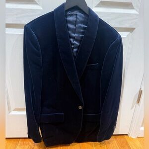 J. Crew Midnight Blue Velvet Blazer